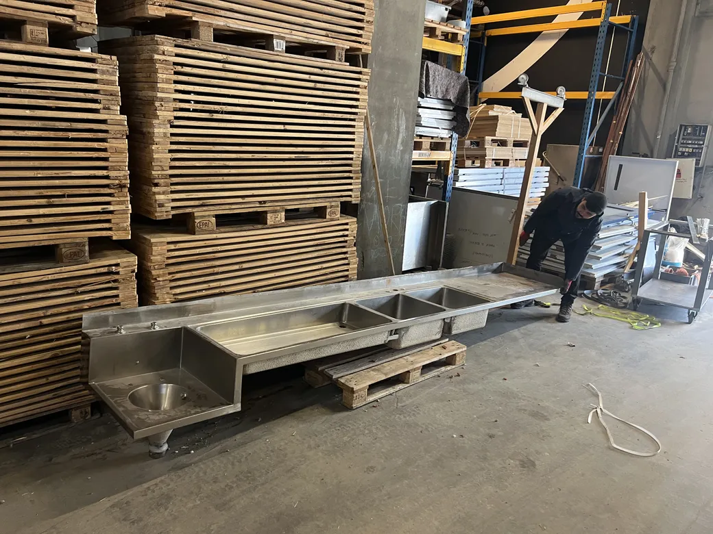 Éviers professionnels inox