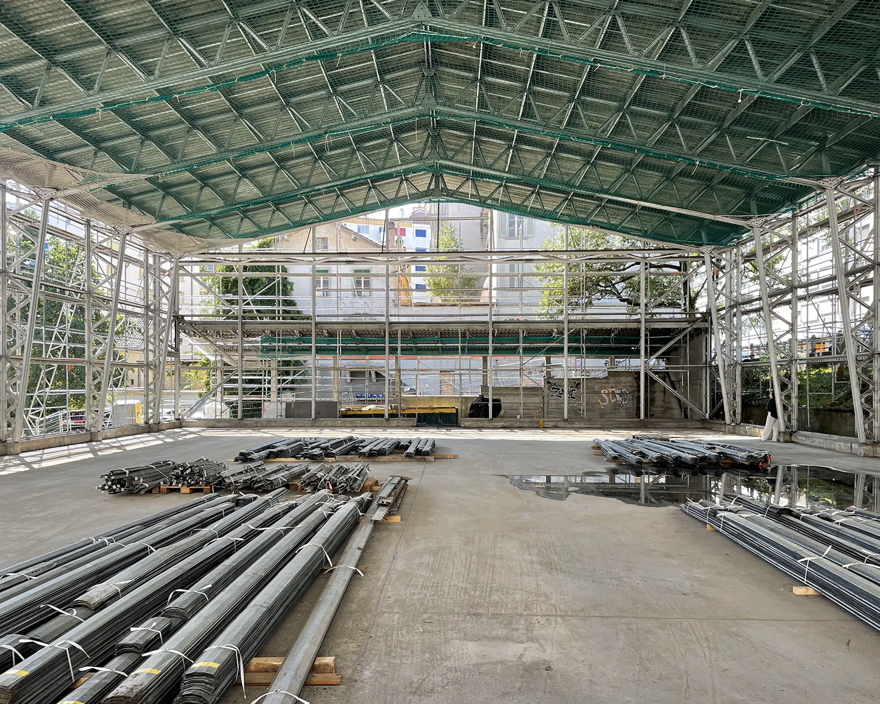 Démontage de la Halle Polynorm à Fribourg