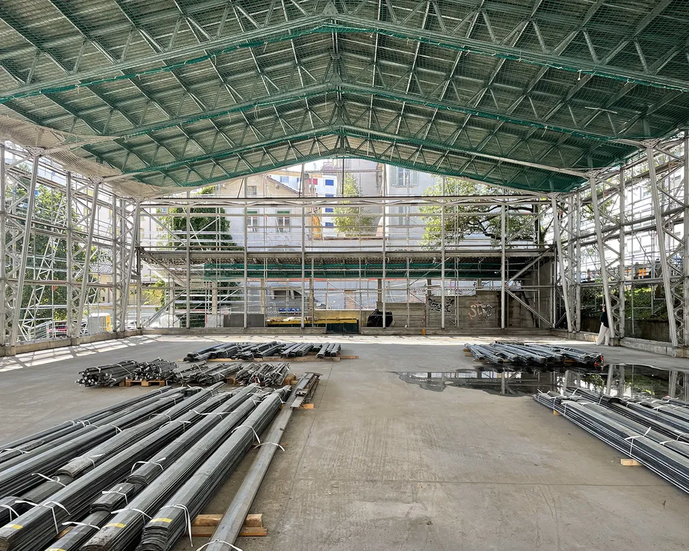 Démontage de la Halle Polynorm à Fribourg
