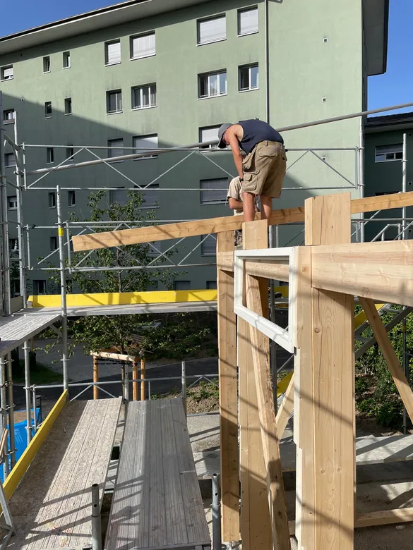 Montage de la charpente