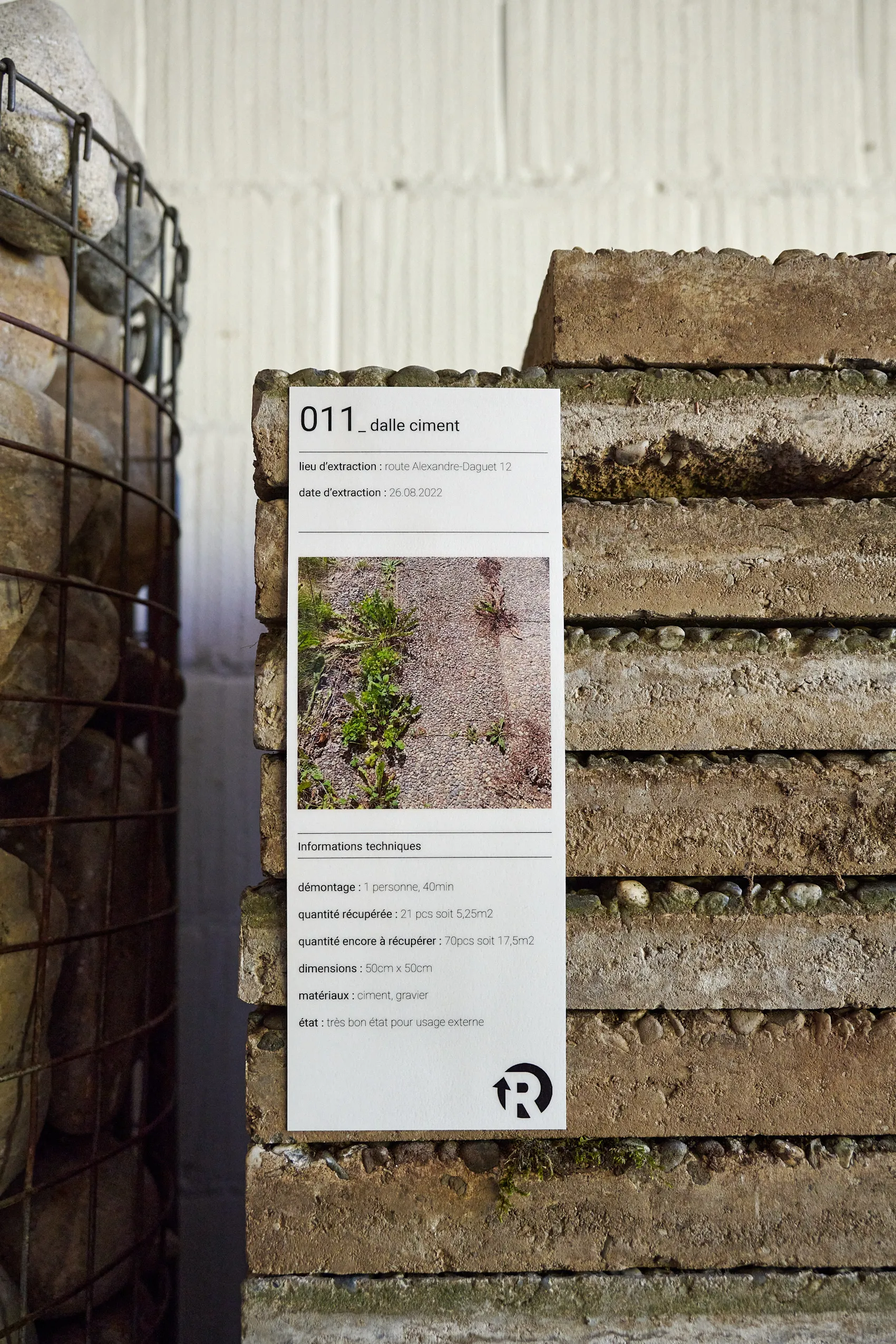 Dalles ciment et leur descriptif