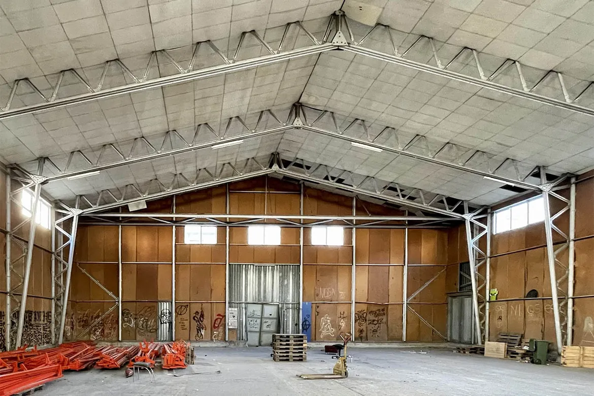 Halle Polynorm avant démontage