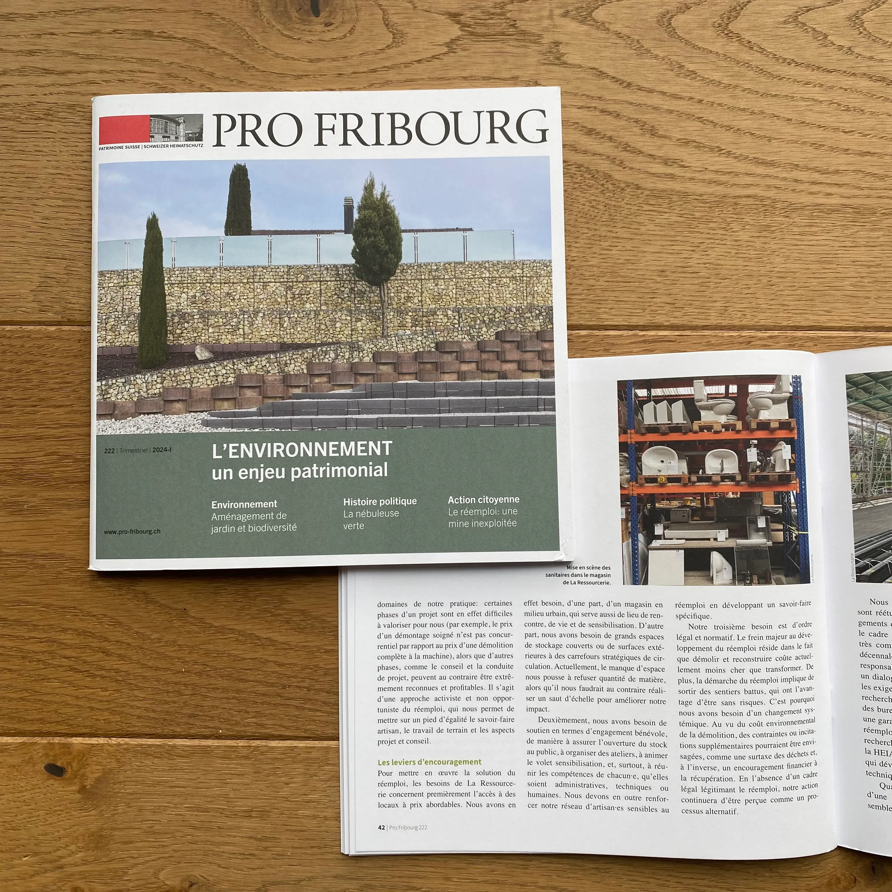 Publication dans le magazine "Pro-Fribourg"